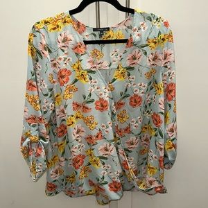 Floral criss cross shirt
